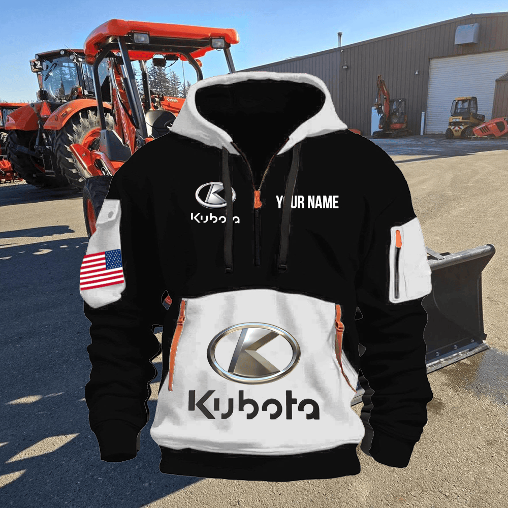 KB Print Name Quarter Zipper Hoodie