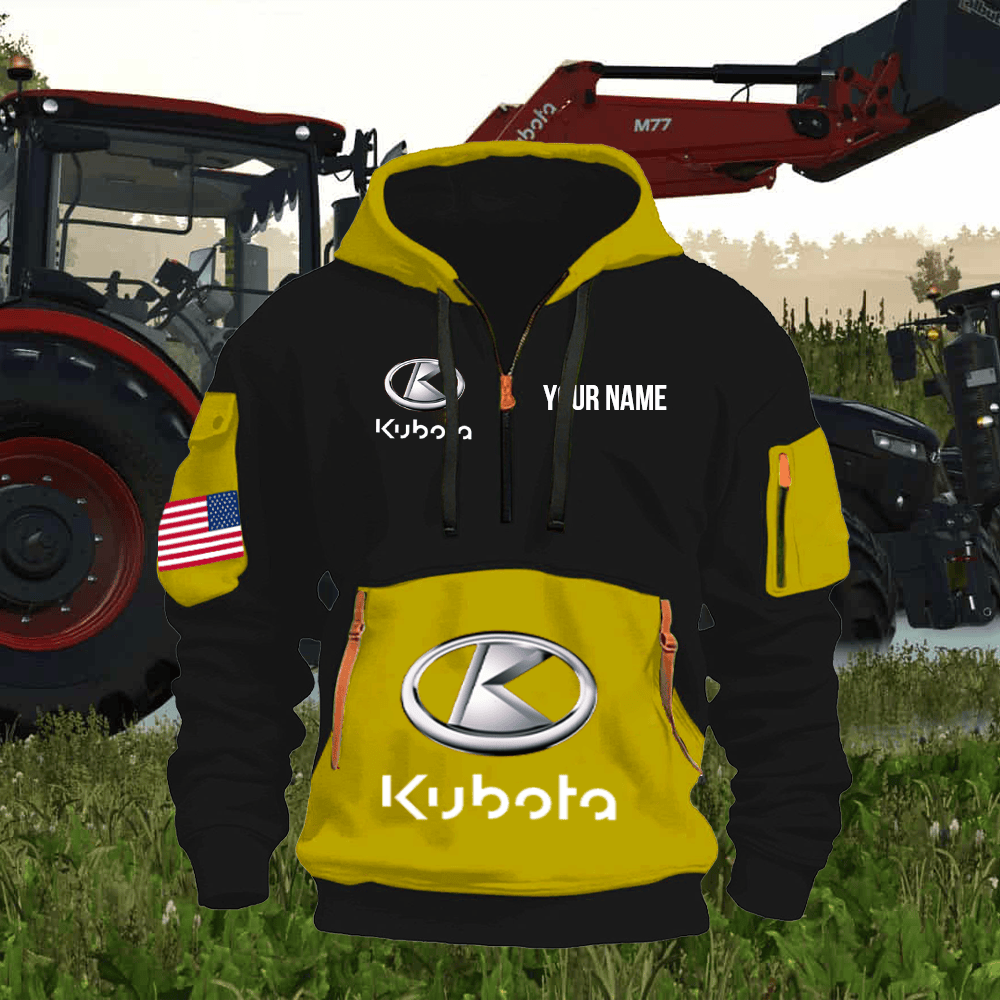 KB Print Name Quarter Zipper Hoodie