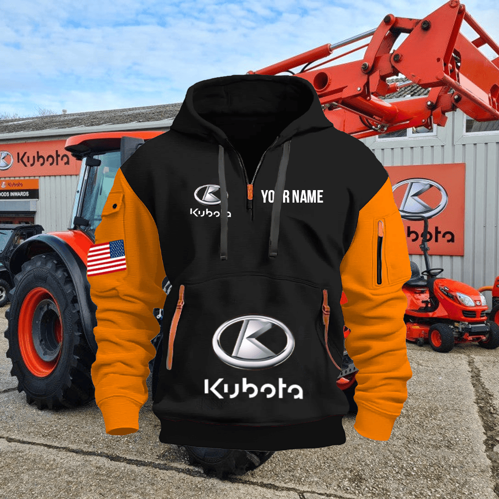 KB Custom Print Name Quarter Zipper Hoodie