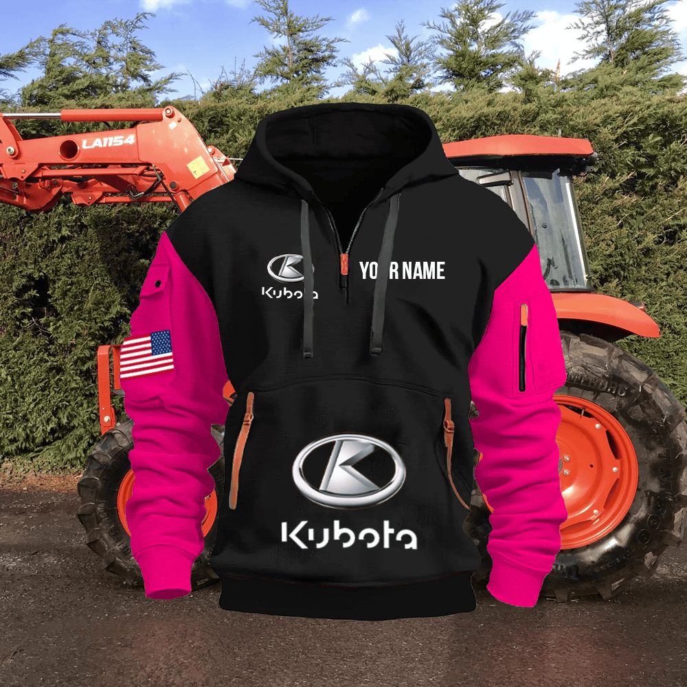 KB Custom Print Name Quarter Zipper Hoodie