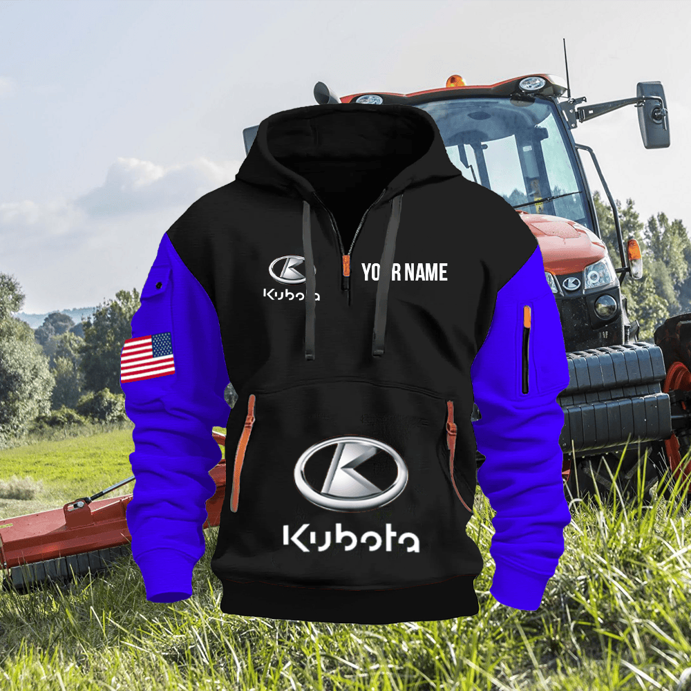 KB Custom Print Name Quarter Zipper Hoodie