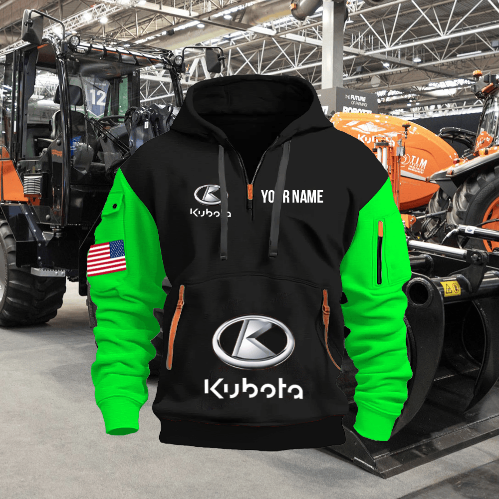 KB Custom Print Name Quarter Zipper Hoodie