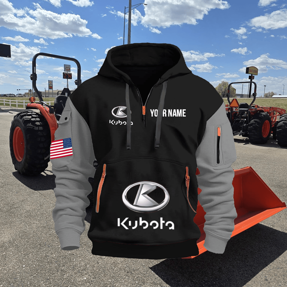 KB Custom Print Name Quarter Zipper Hoodie