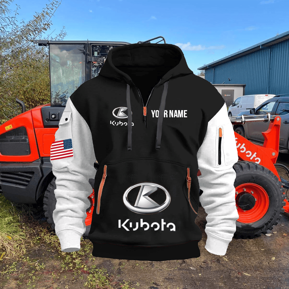KB Custom Print Name Quarter Zipper Hoodie