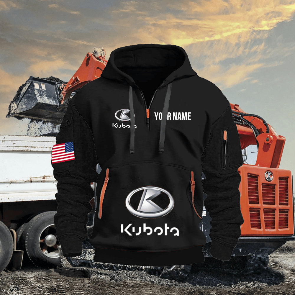 KB Custom Print Name Quarter Zipper Hoodie