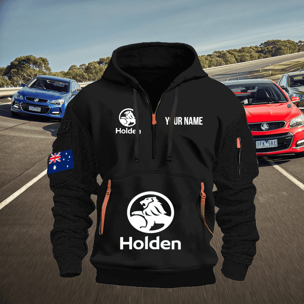 HOL Print Name Quarter Zipper Hoodie