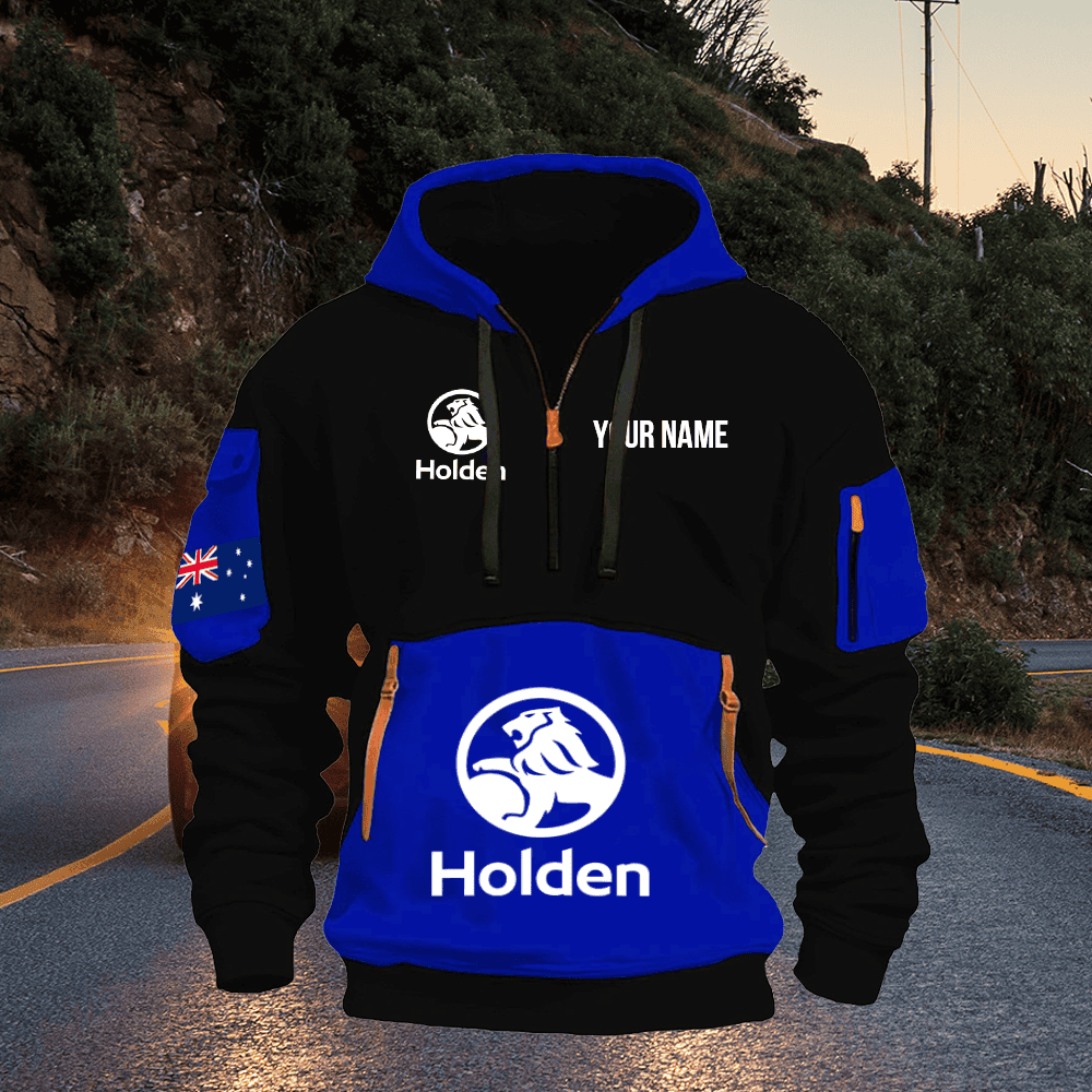 HOL Print Name Quarter Zipper Hoodie