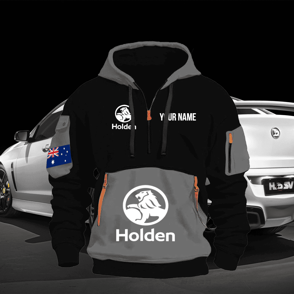HOL Print Name Quarter Zipper Hoodie