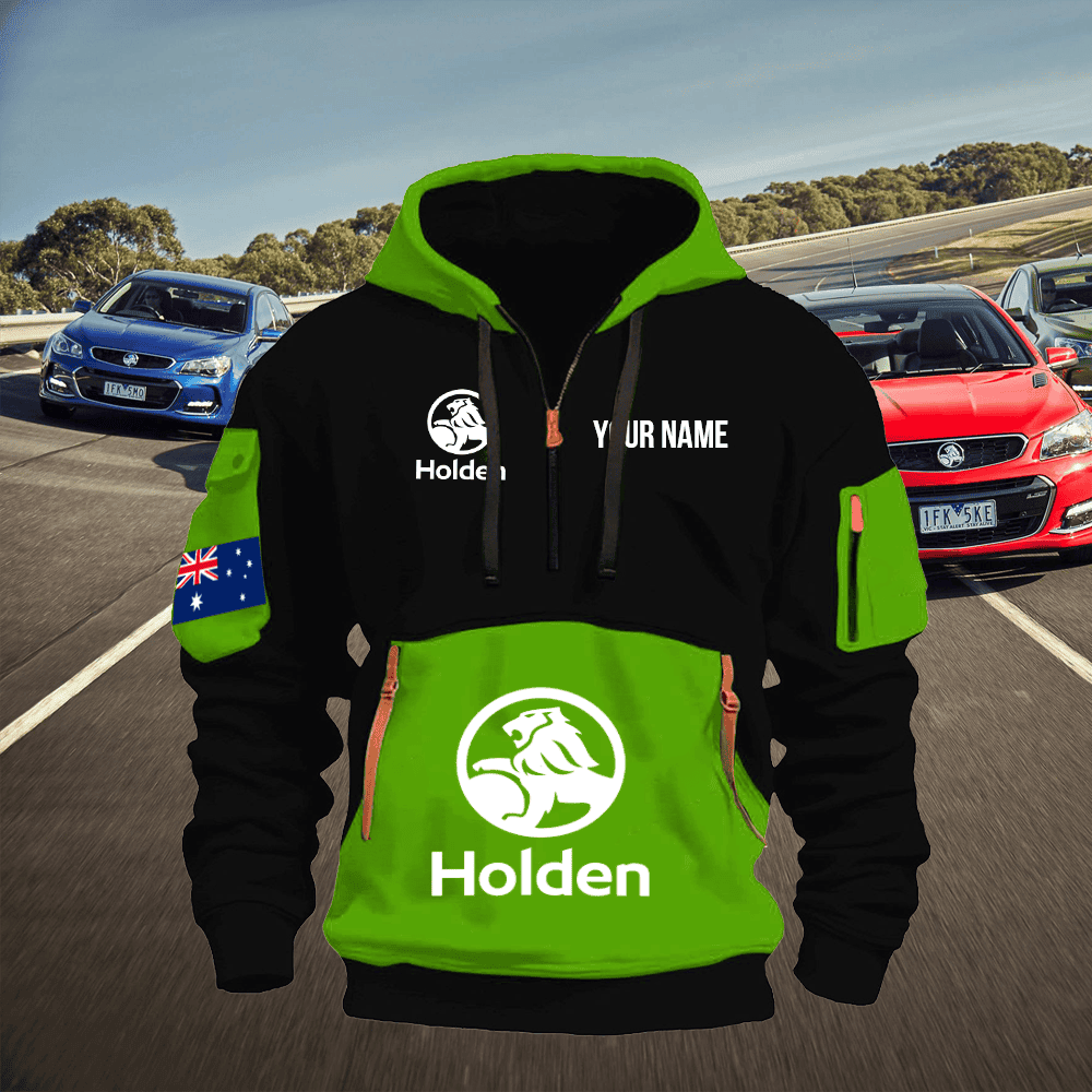 HOL Print Name Quarter Zipper Hoodie