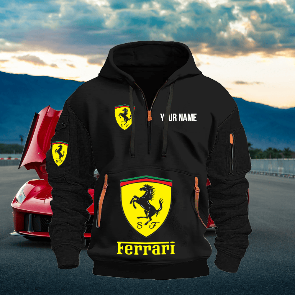 FE Print Name Quarter Zipper Hoodie