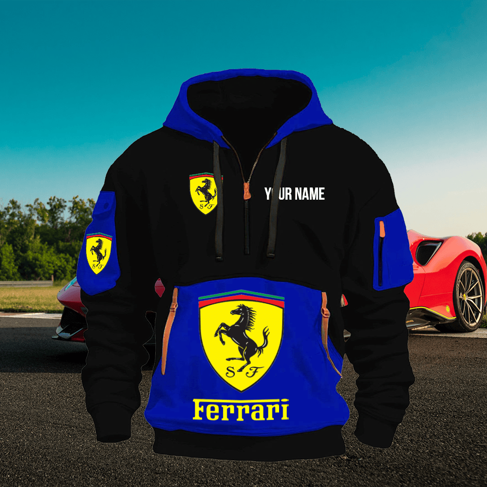 FE Print Name Quarter Zipper Hoodie