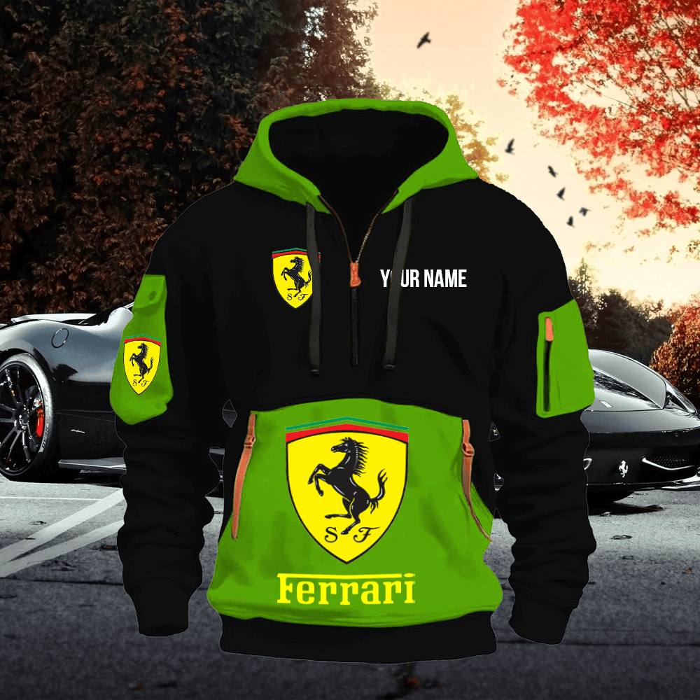 FE Print Name Quarter Zipper Hoodie