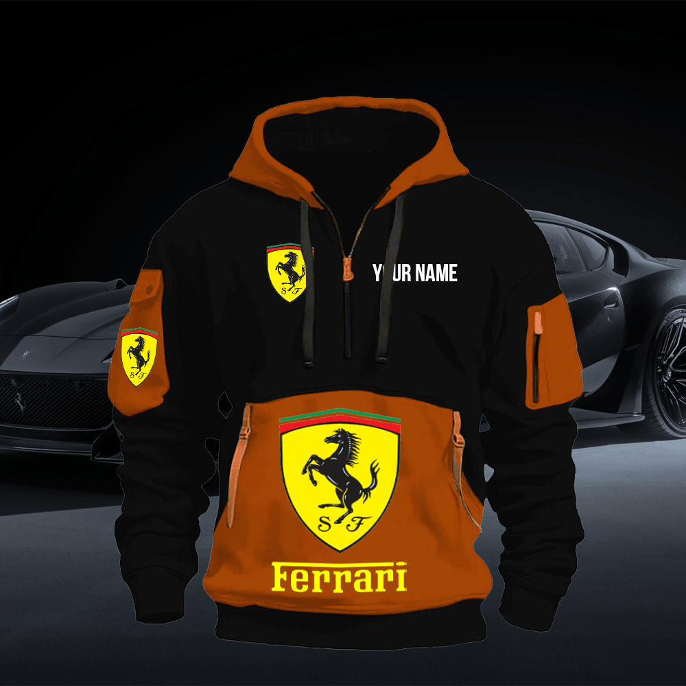 FE Print Name Quarter Zipper Hoodie