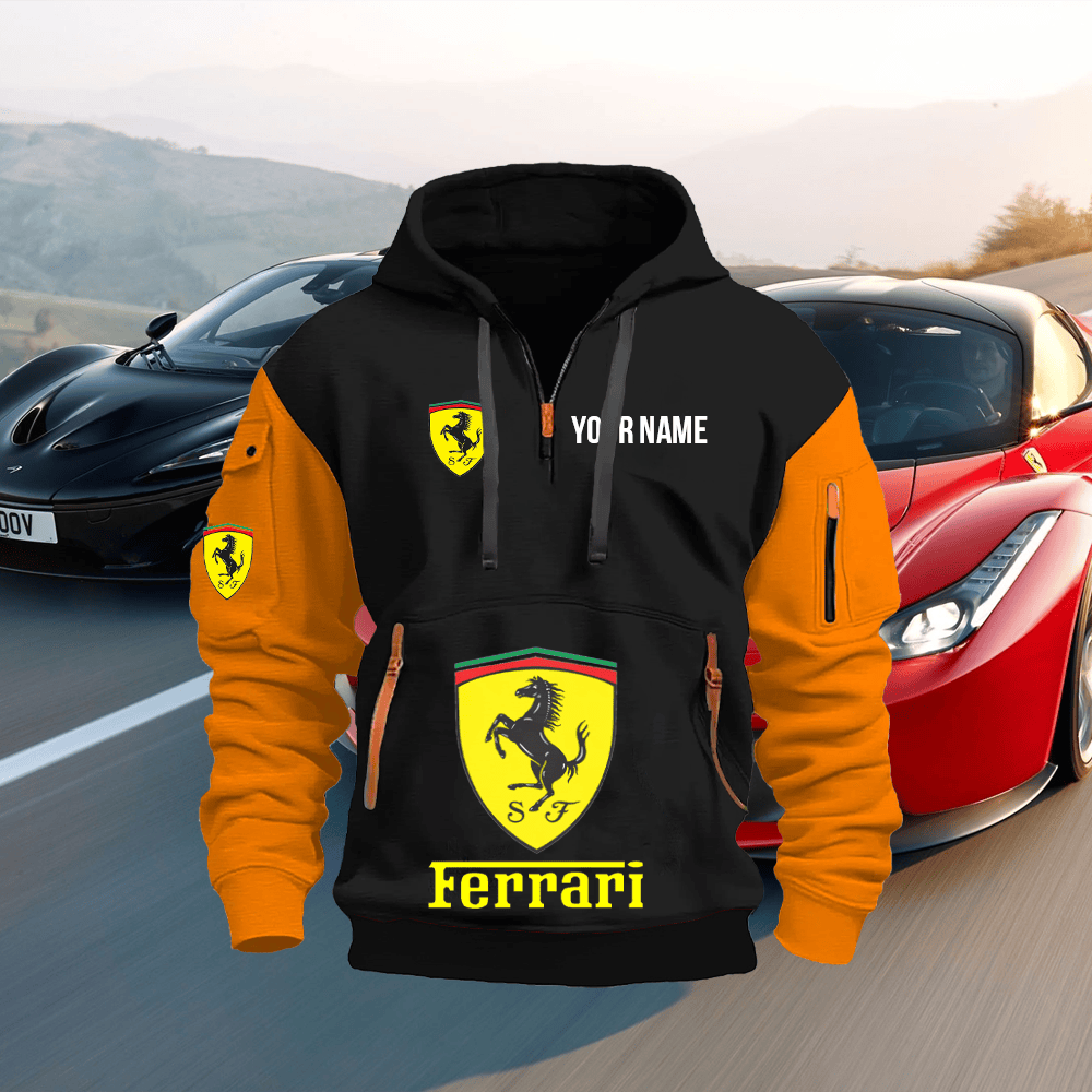 FE Custom Print Name Quarter Zipper Hoodie