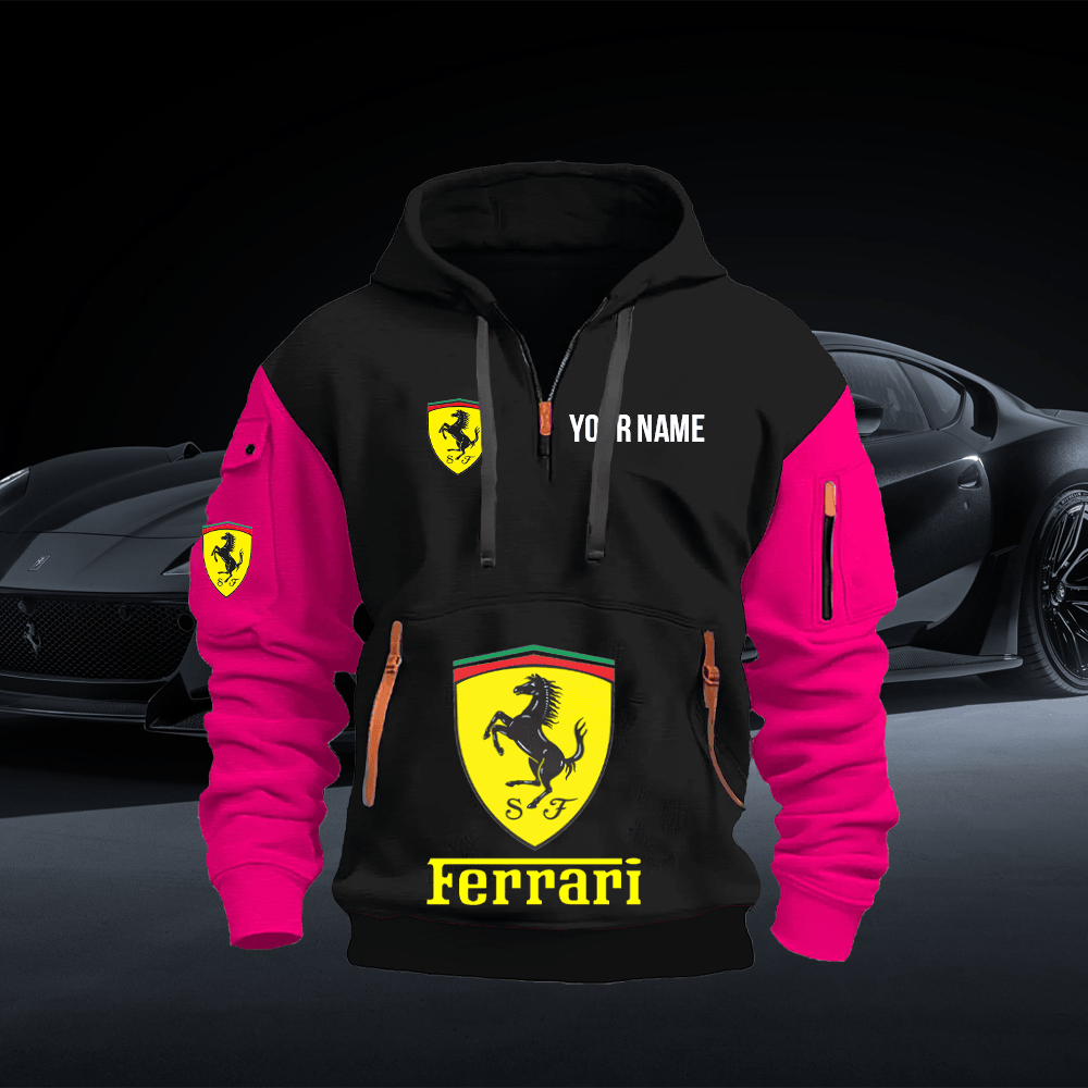 FE Custom Print Name Quarter Zipper Hoodie