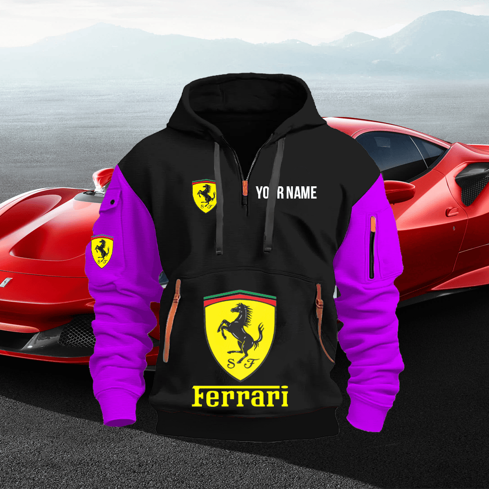 FE Custom Print Name Quarter Zipper Hoodie