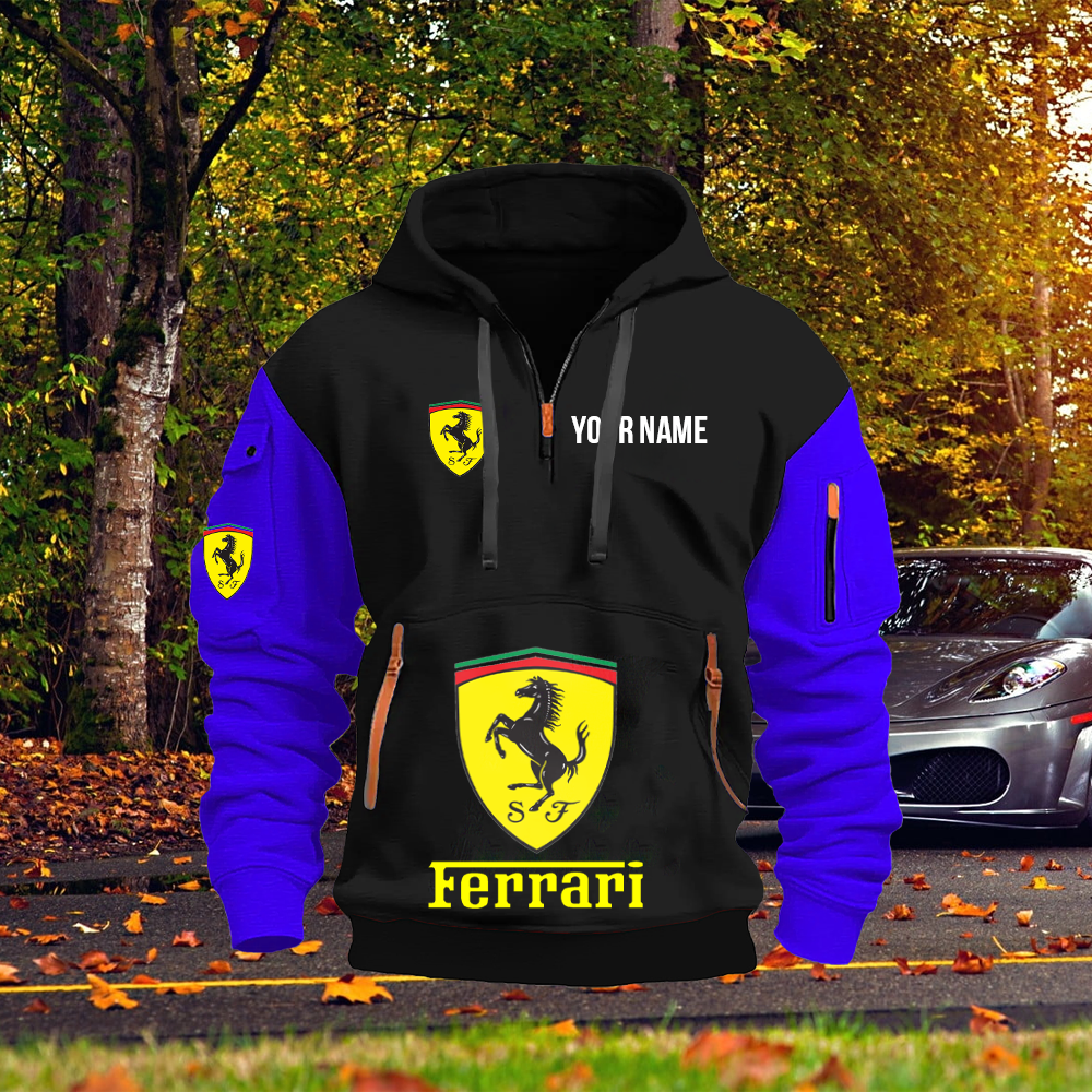 FE Custom Print Name Quarter Zipper Hoodie