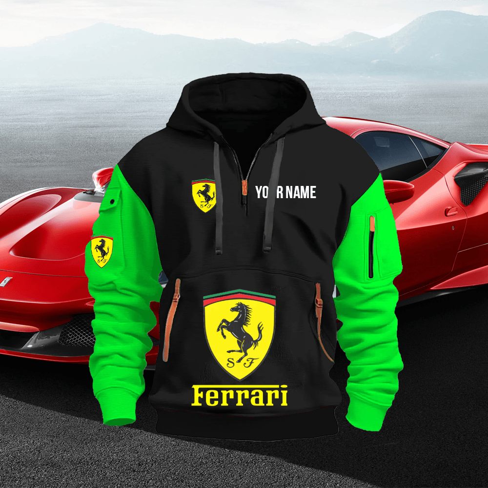 FE Custom Print Name Quarter Zipper Hoodie