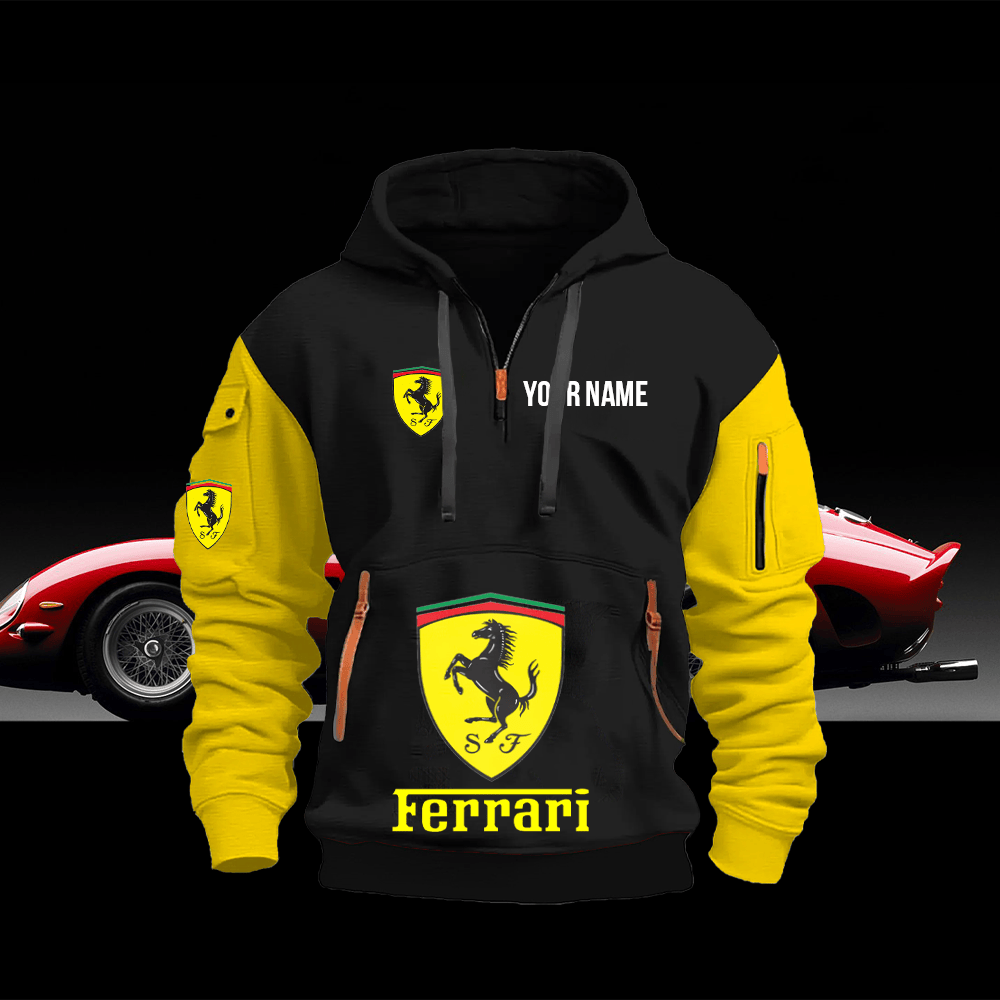 FE Custom Print Name Quarter Zipper Hoodie