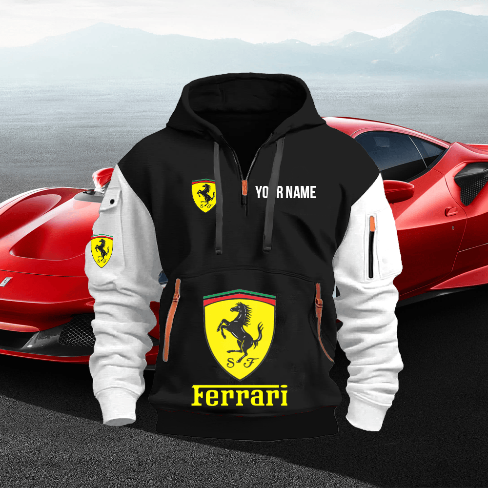 FE Custom Print Name Quarter Zipper Hoodie
