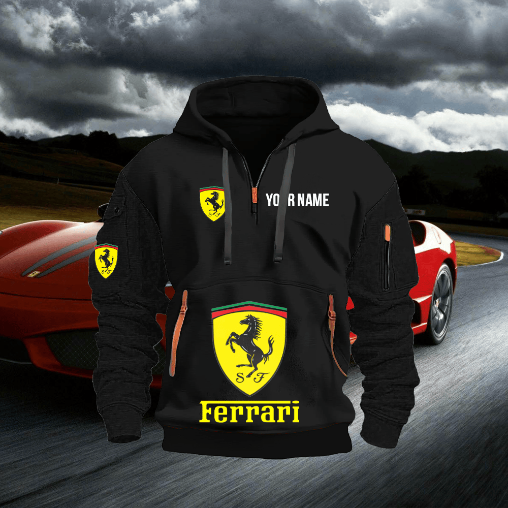 FE Custom Print Name Quarter Zipper Hoodie