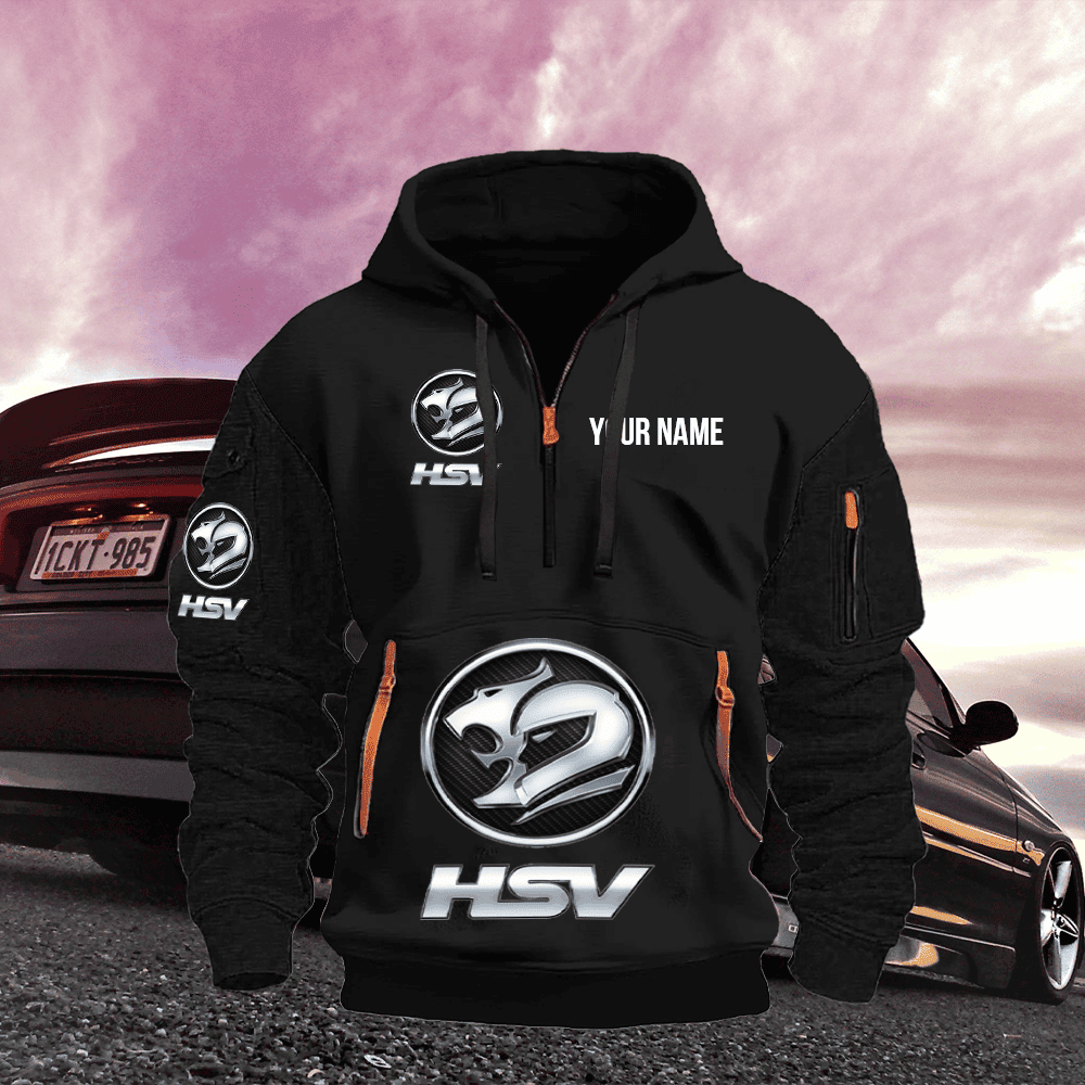 HSV Print Name Quarter Zipper Hoodie