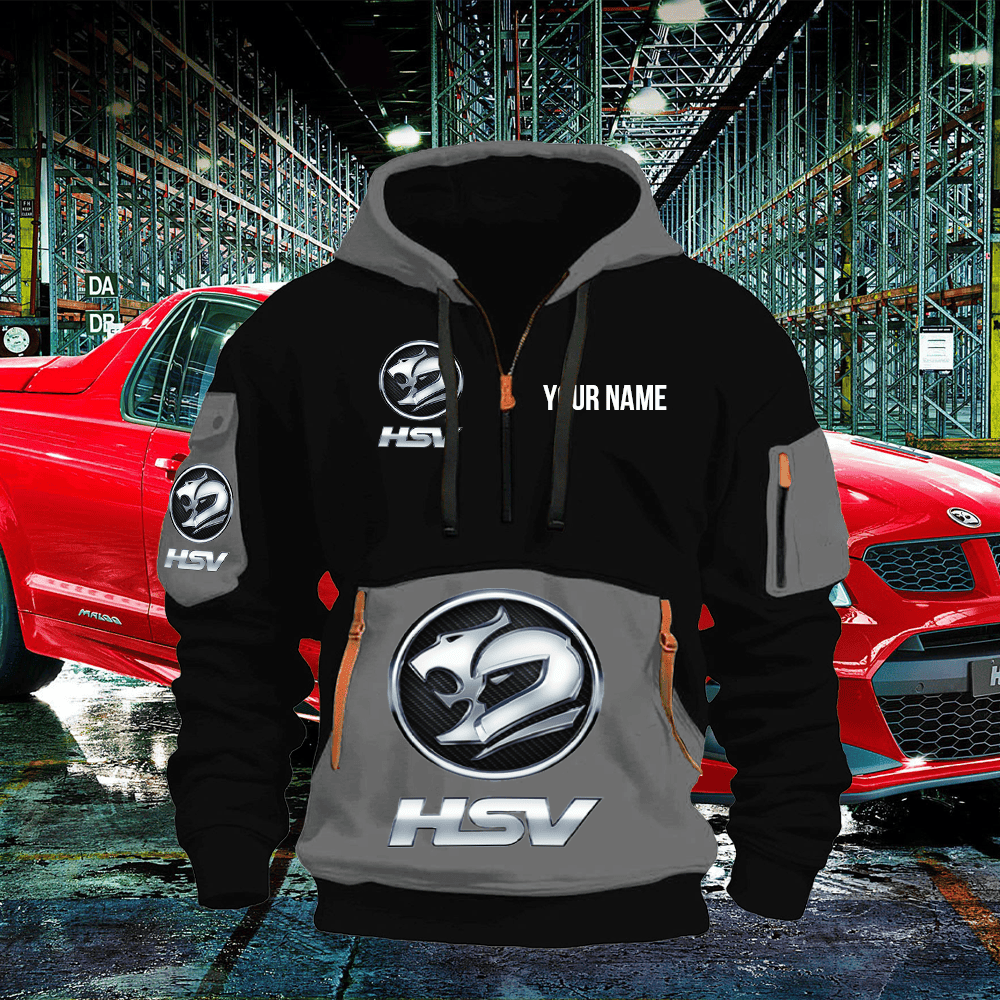 HSV Print Name Quarter Zipper Hoodie