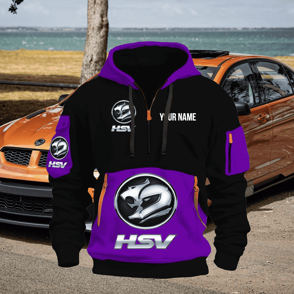 HSV Print Name Quarter Zipper Hoodie