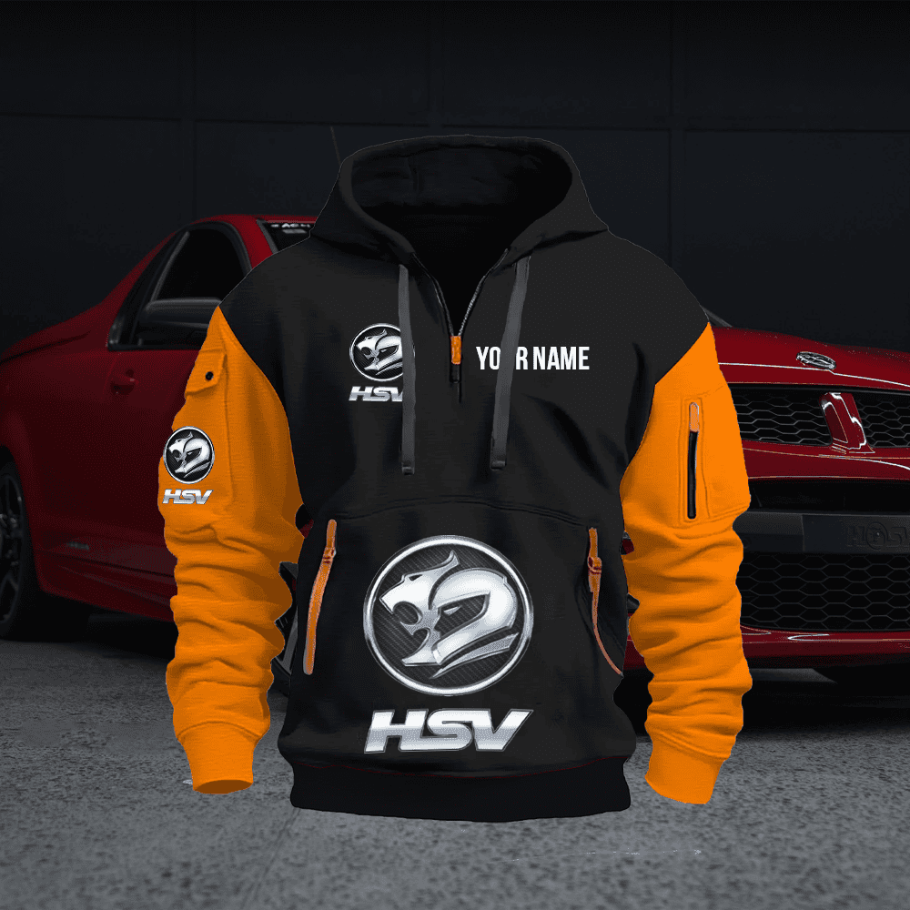 HSV Custom Print Name Quarter Zipper Hoodie