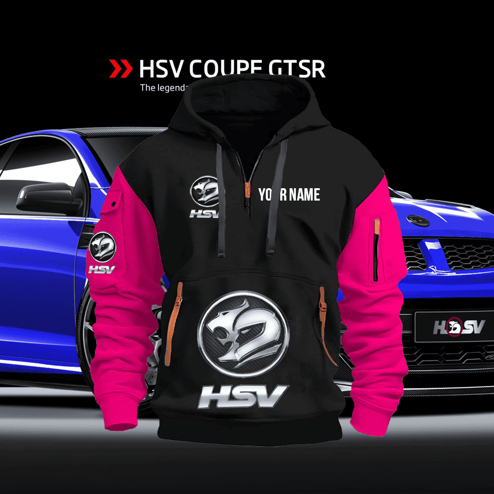 HSV Custom Print Name Quarter Zipper Hoodie