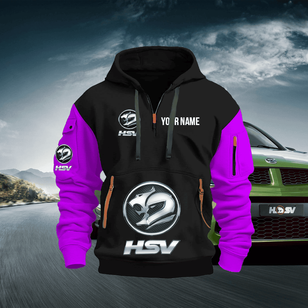 HSV Custom Print Name Quarter Zipper Hoodie