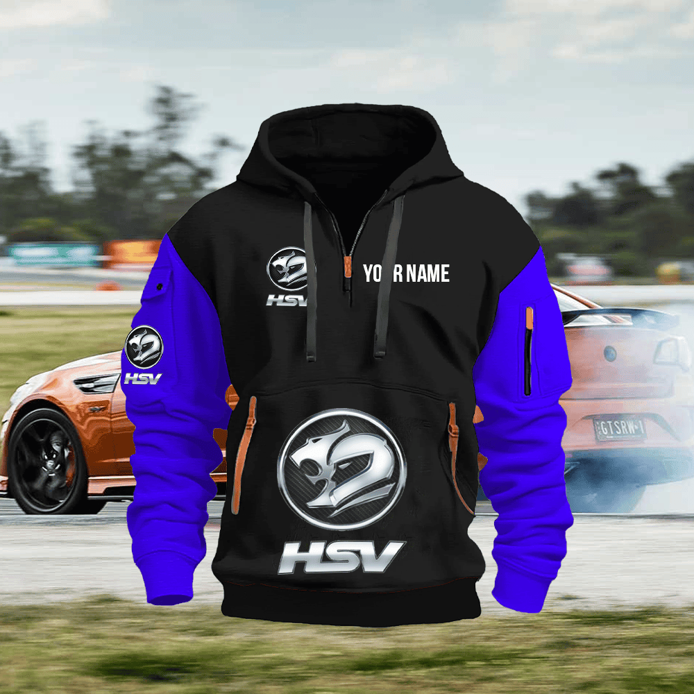 HSV Custom Print Name Quarter Zipper Hoodie