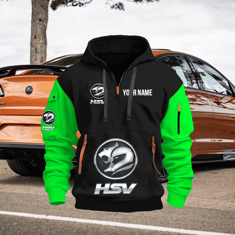 HSV Custom Print Name Quarter Zipper Hoodie
