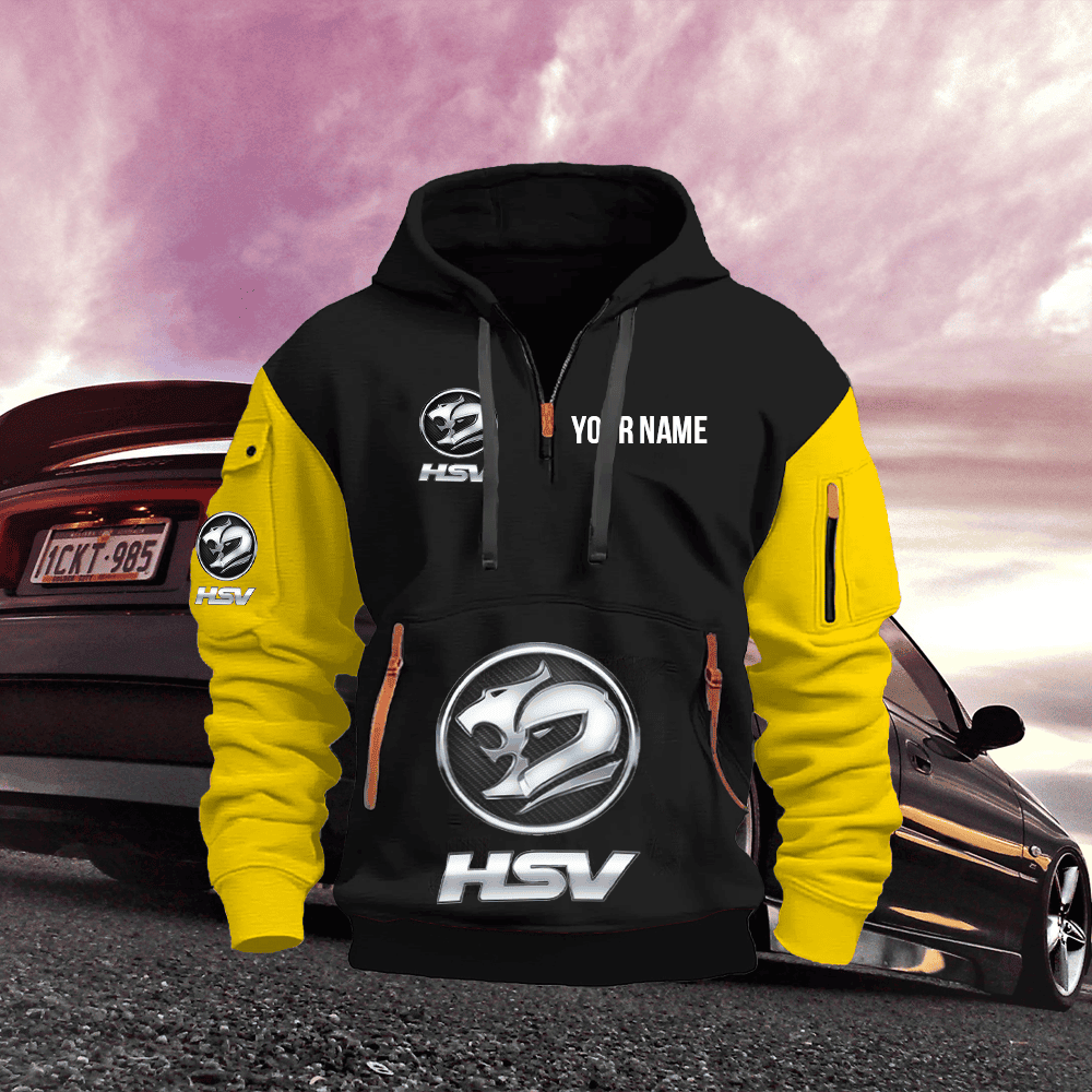 HSV Custom Print Name Quarter Zipper Hoodie