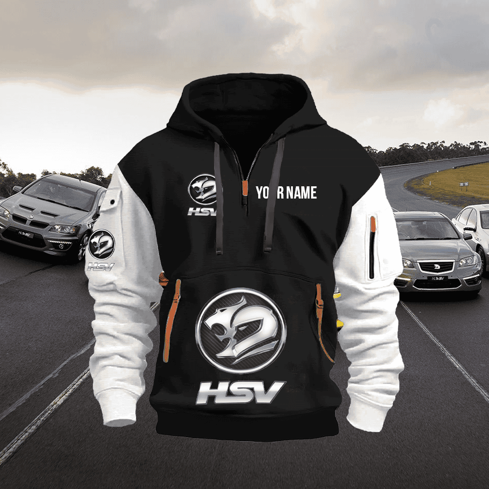 HSV Custom Print Name Quarter Zipper Hoodie