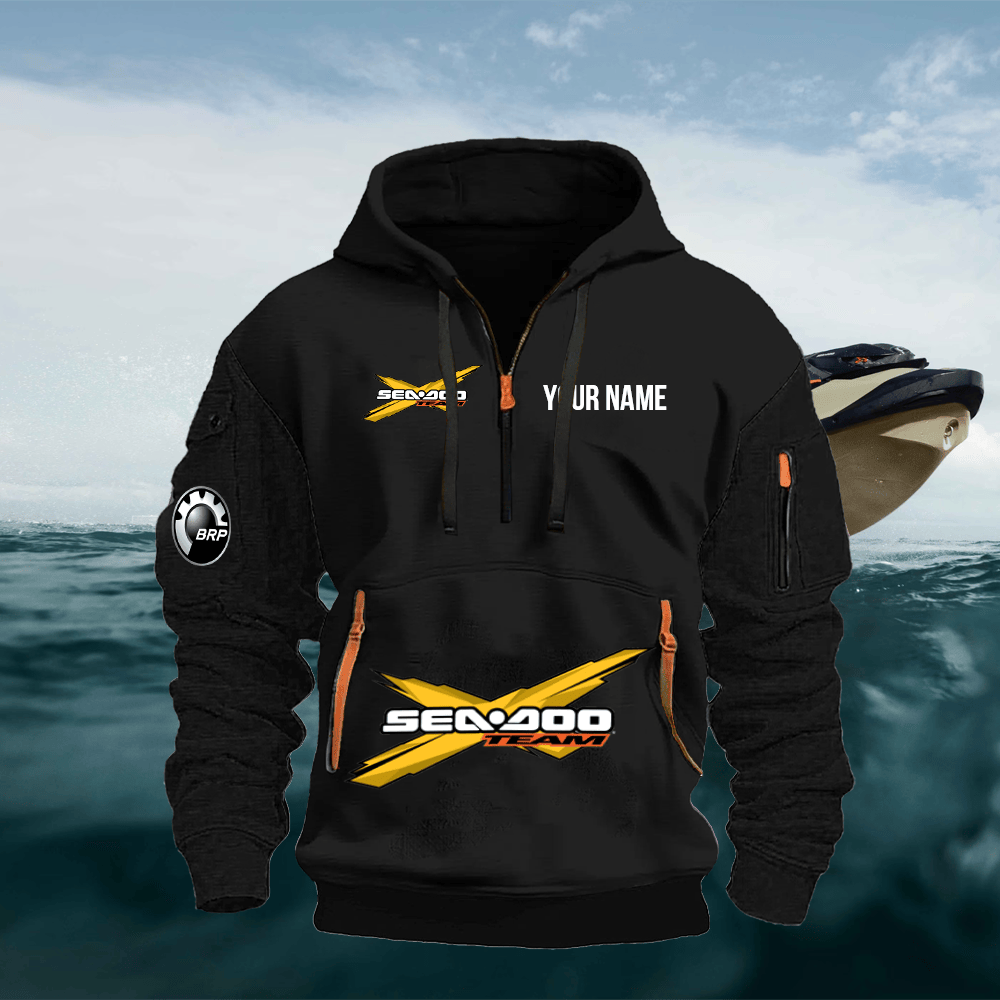 SD Print Name Quarter Zipper Hoodie