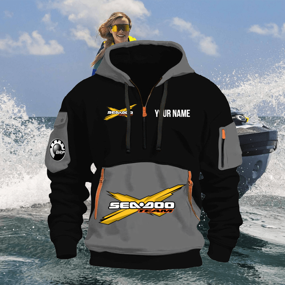 SD Print Name Quarter Zipper Hoodie