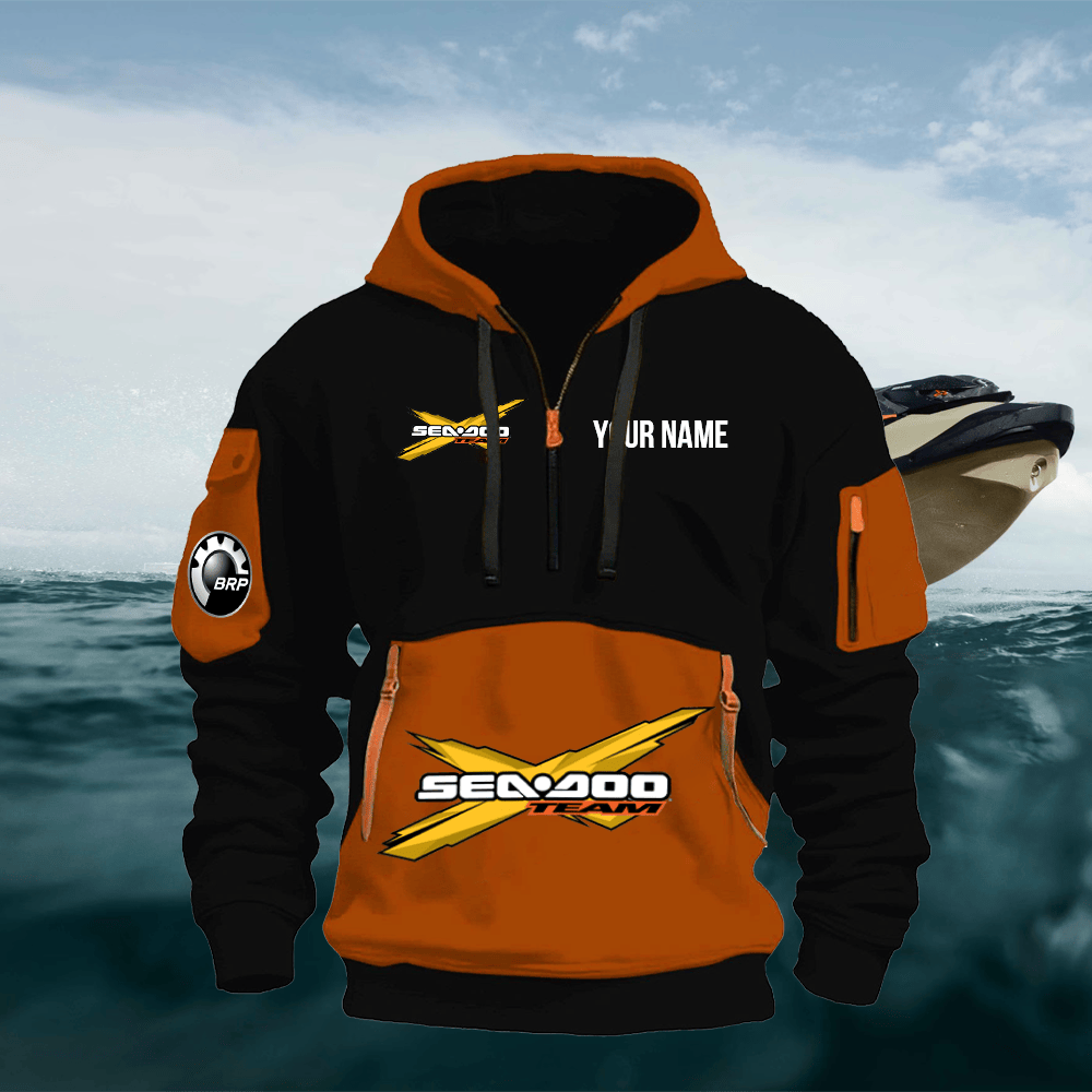 SD Print Name Quarter Zipper Hoodie
