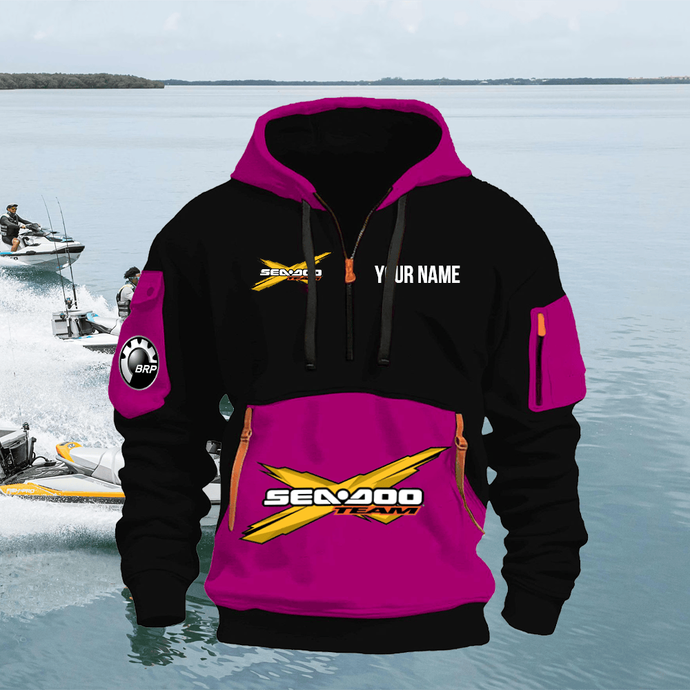 SD Print Name Quarter Zipper Hoodie