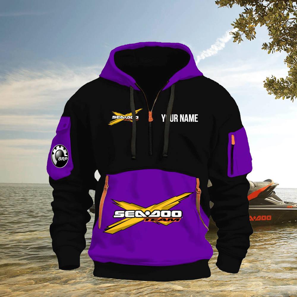 SD Print Name Quarter Zipper Hoodie