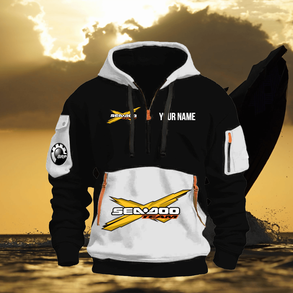 SD Print Name Quarter Zipper Hoodie