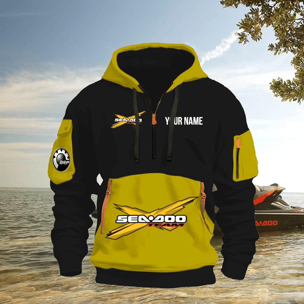 SD Print Name Quarter Zipper Hoodie