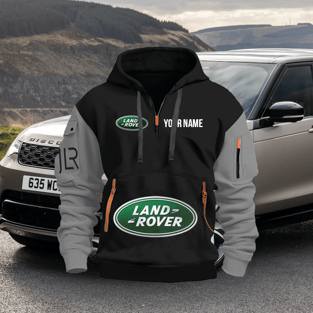 LR Custom Print Name Quarter Zipper Hoodie