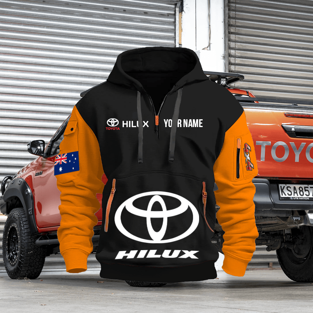 HL Custom Print Name Quarter Zipper Hoodie