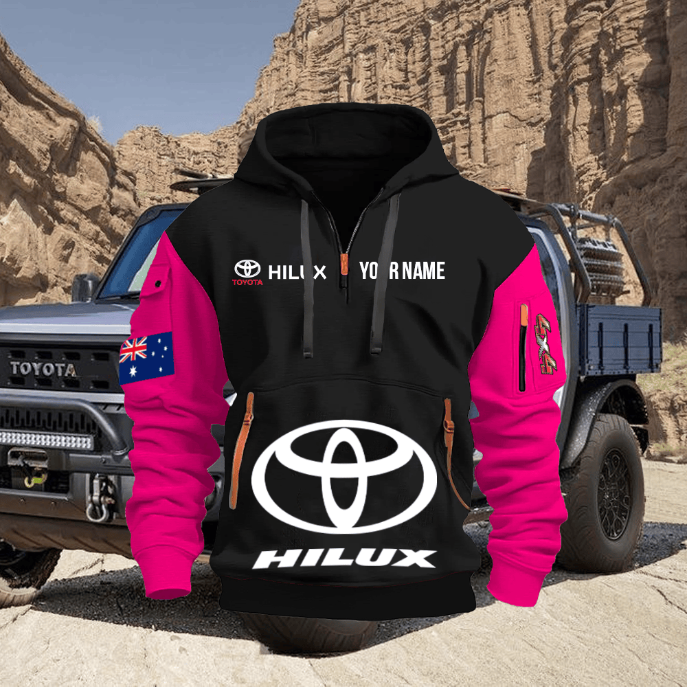 HL Custom Print Name Quarter Zipper Hoodie