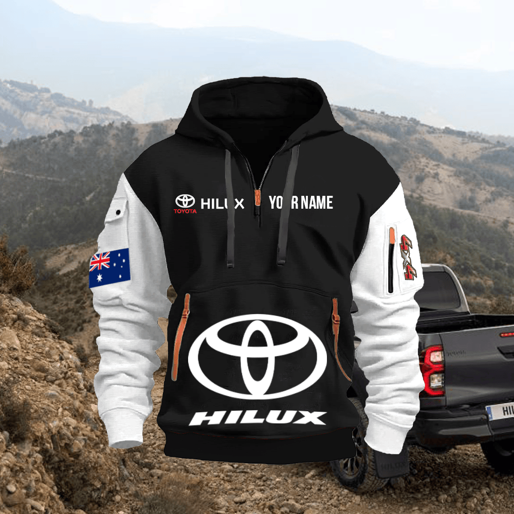 HL Custom Print Name Quarter Zipper Hoodie