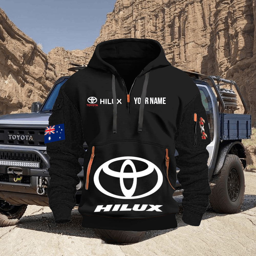 HL Custom Print Name Quarter Zipper Hoodie