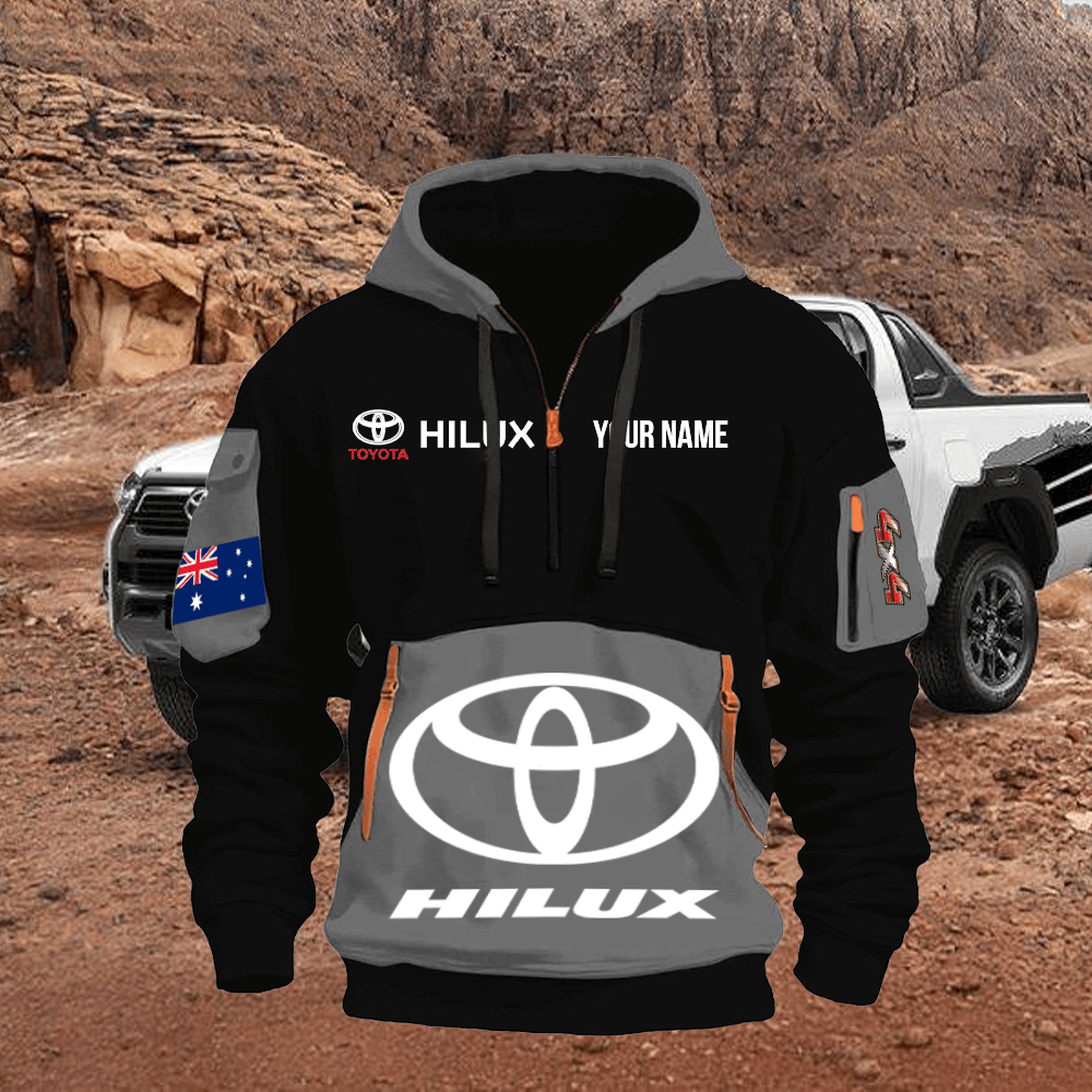 HL Print Name Quarter Zipper Hoodie