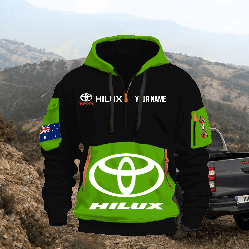HL Print Name Quarter Zipper Hoodie