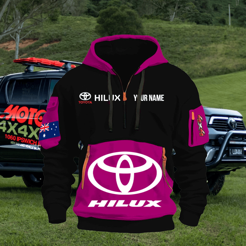 HL Print Name Quarter Zipper Hoodie